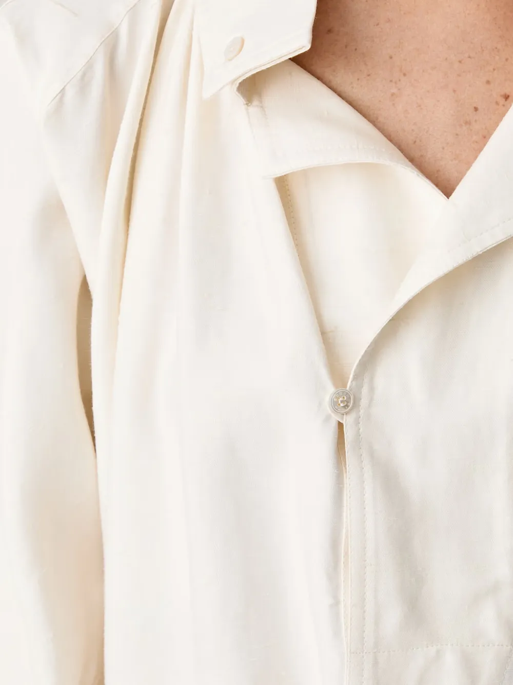 Kenzo belted layered-detail mini dress Wit