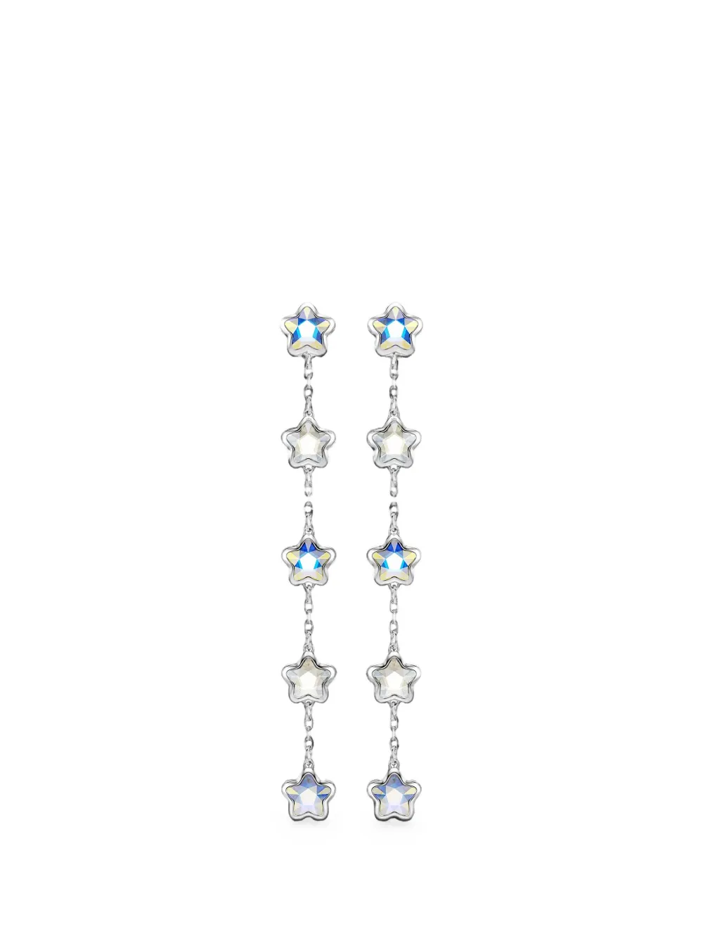 Swarovski Chroma star crystal-embellished drop earrings - Silber