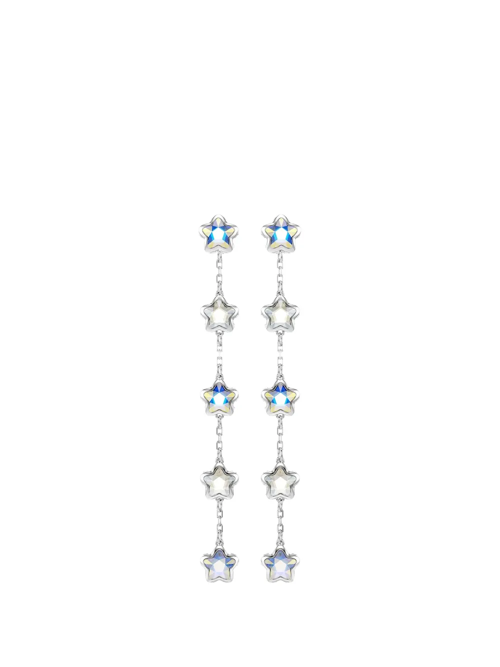 Swarovski Chroma star crystal-embellished drop earrings - Argento