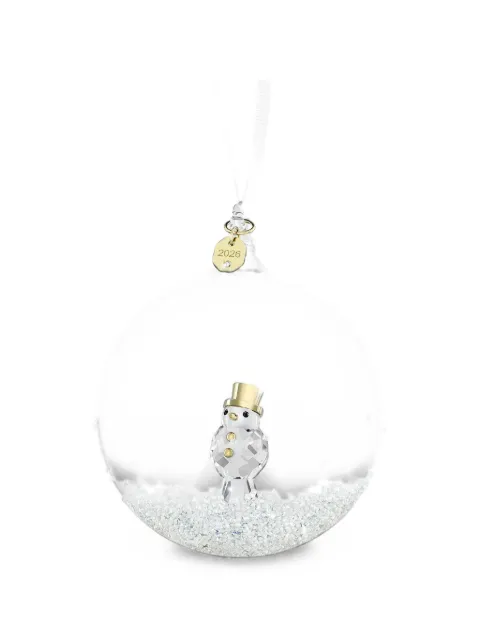 Swarovski Annual Edition ball snowman-motif ornament