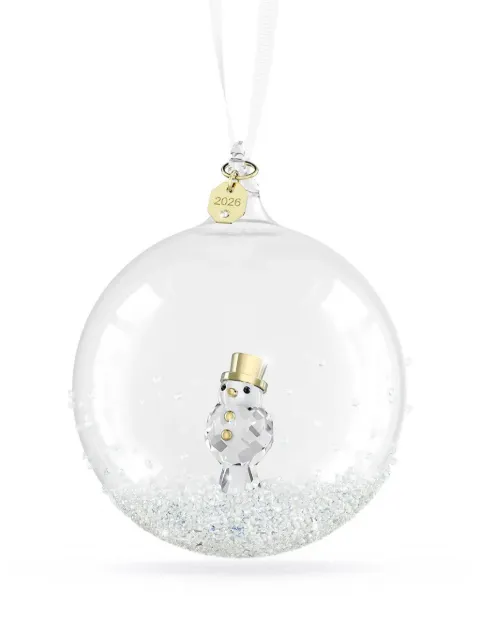 Swarovski Annual Edition ball snowman-motif ornament