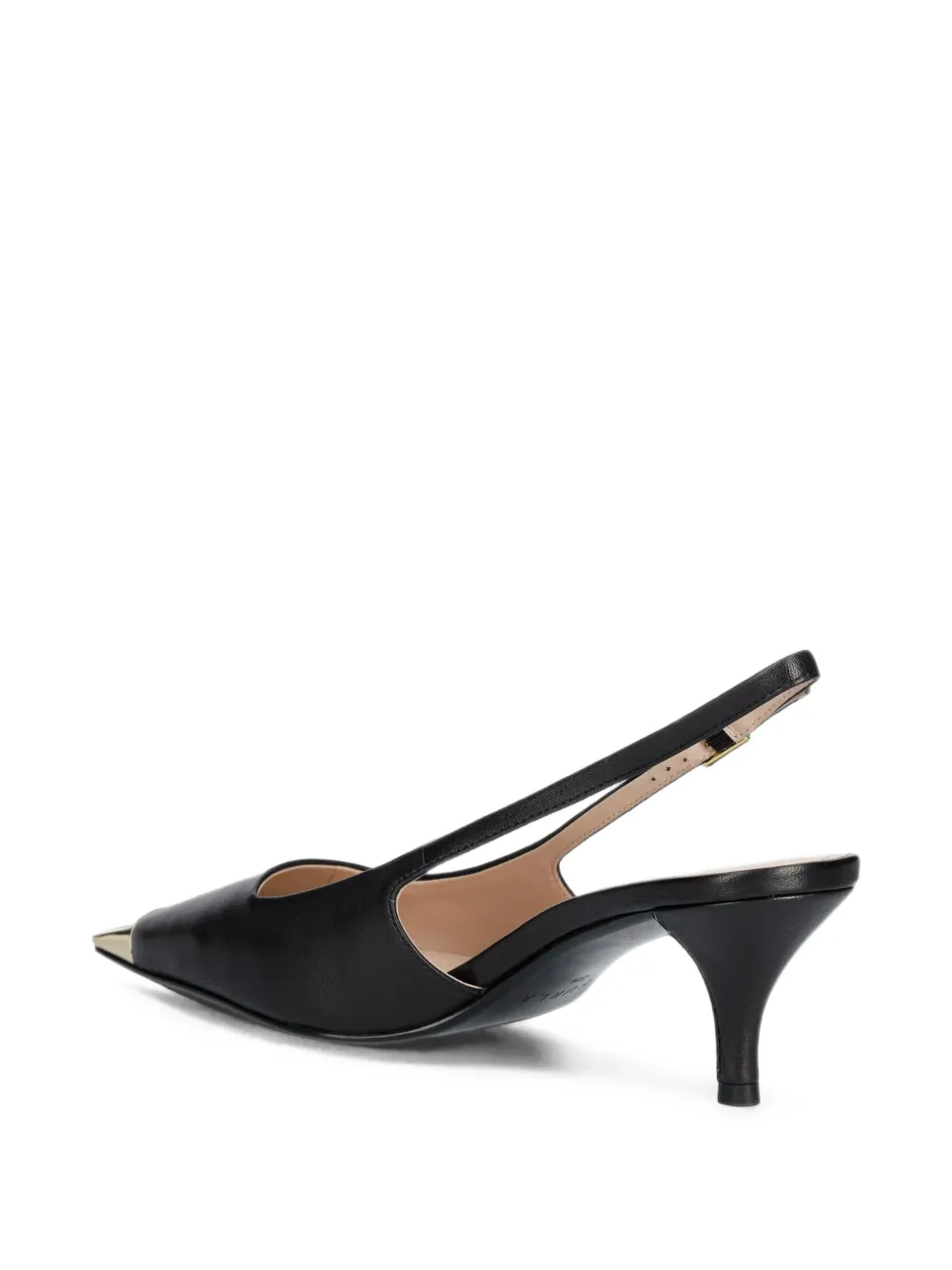 Furla metal-toe-cap slingback pumps Zwart