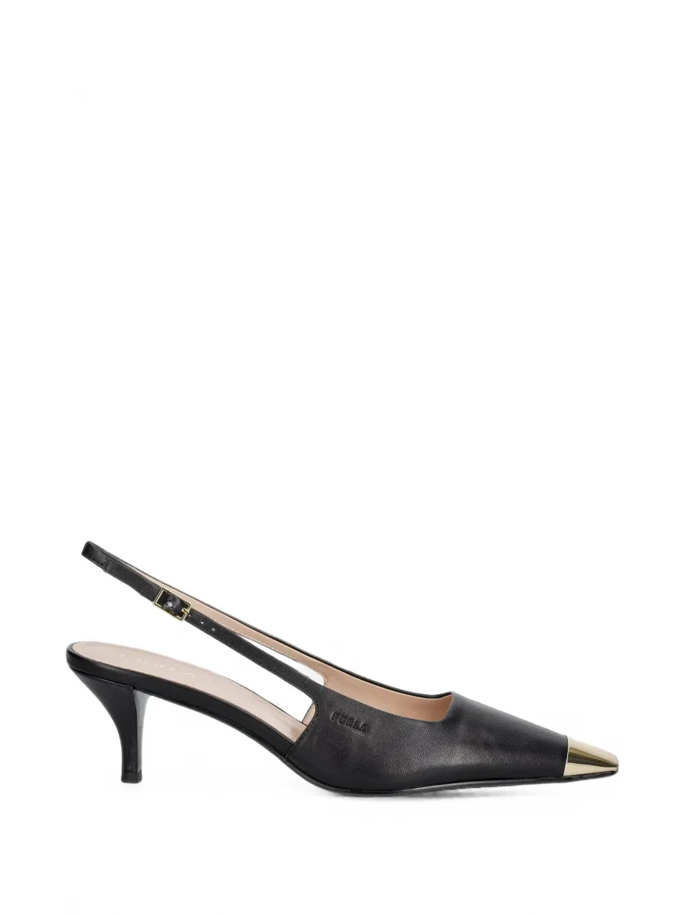 Furla metal-toe-cap slingback pumps - Nero