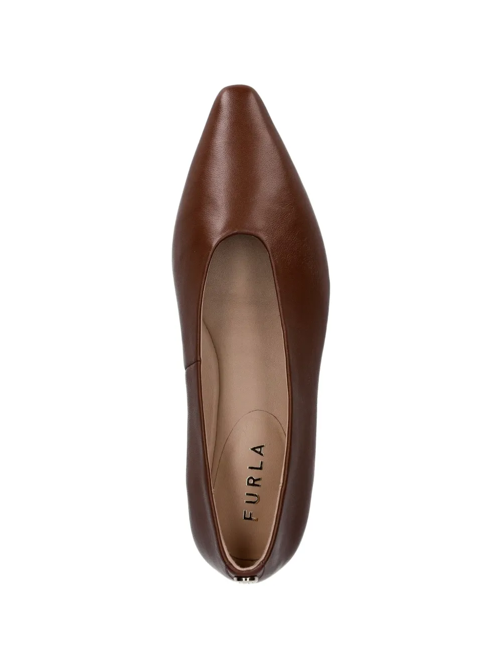 Furla pointed-toe leather ballet flats Bruin