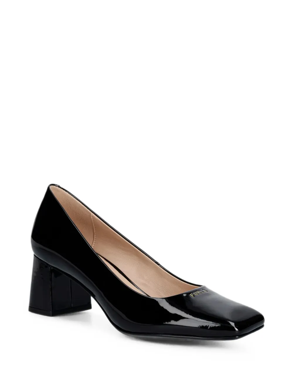 Furla square-toe pumps Zwart