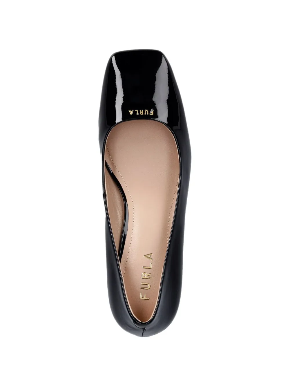Furla square-toe pumps Zwart
