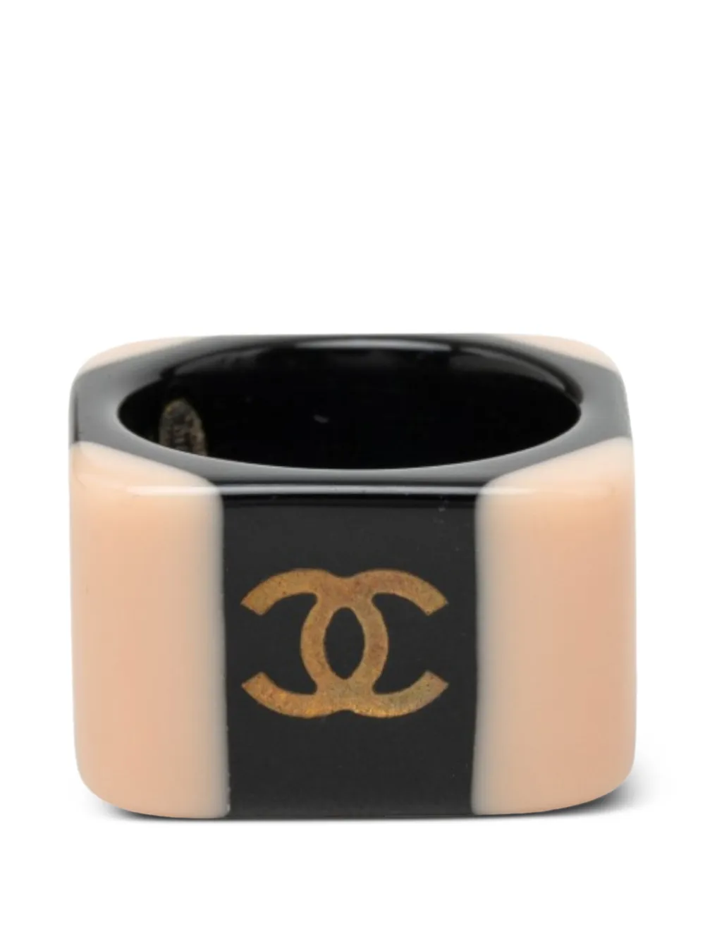 CHANEL Pre-Owned Anello CC in resina 2001 - Toni neutri