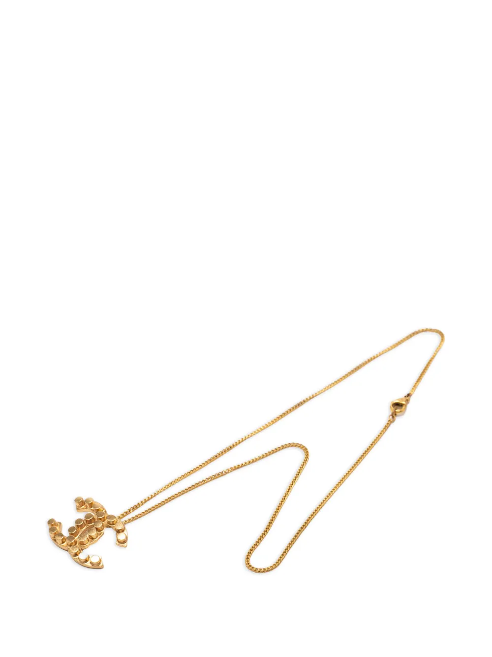 CHANEL Pre-Owned Collana CC placcata oro con borchie 2002