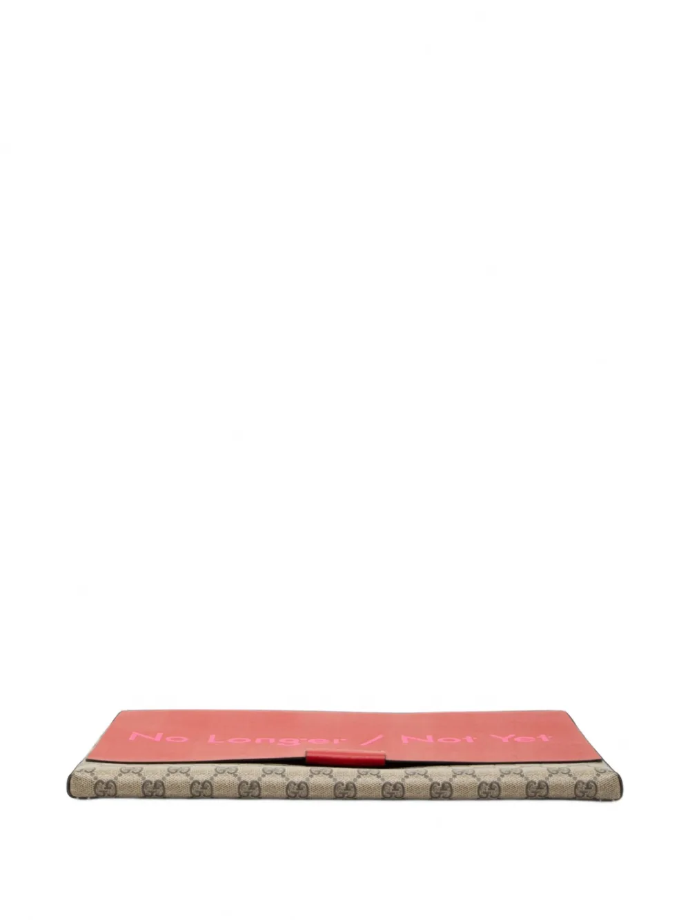 Gucci Pre-Owned 2000-2015 GG Supreme No Longer Not Yet clutch Beige