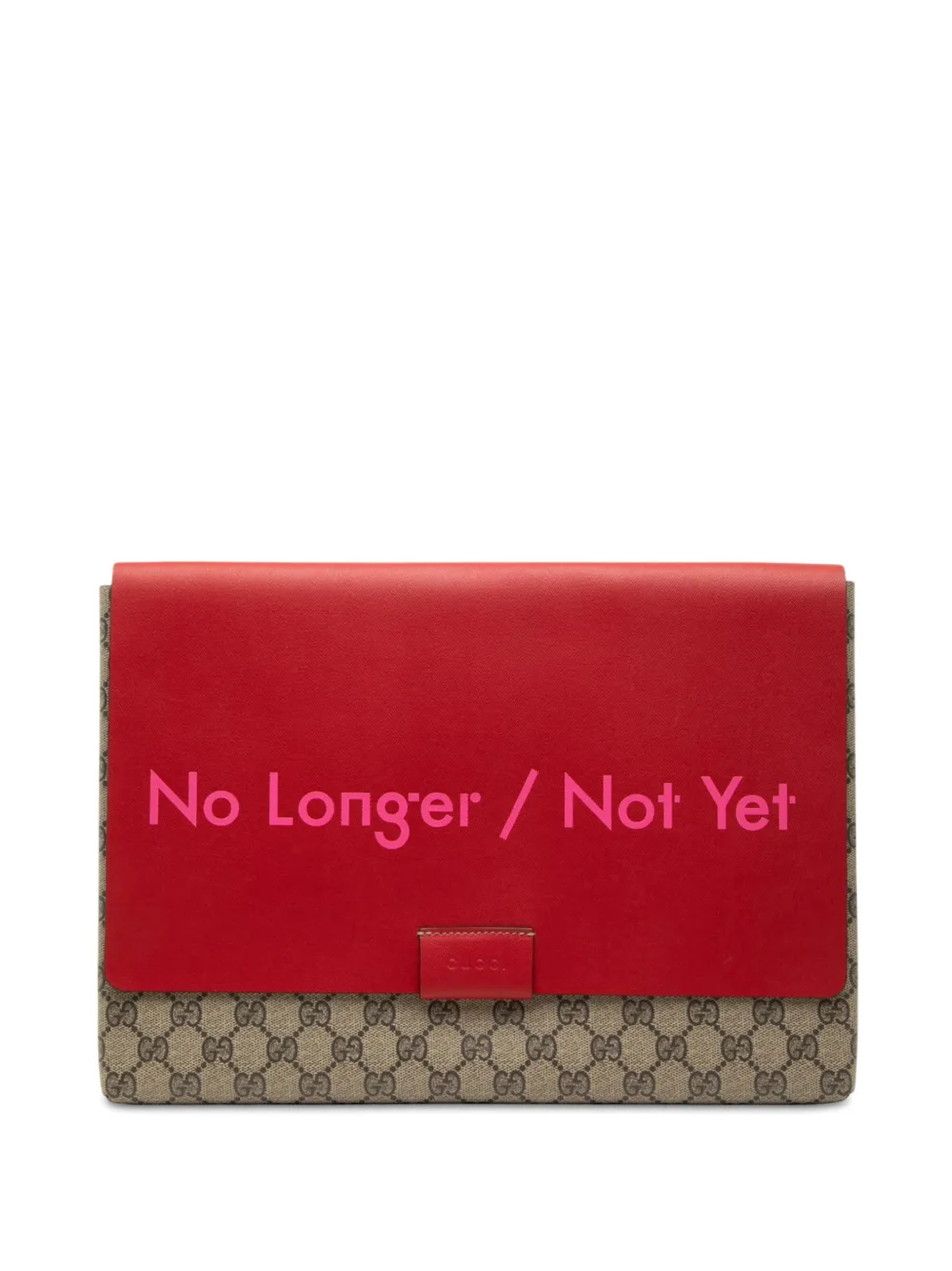 Gucci Pre-Owned 2000-2015 GG Supreme No Longer Not Yet clutch bag - Toni neutri