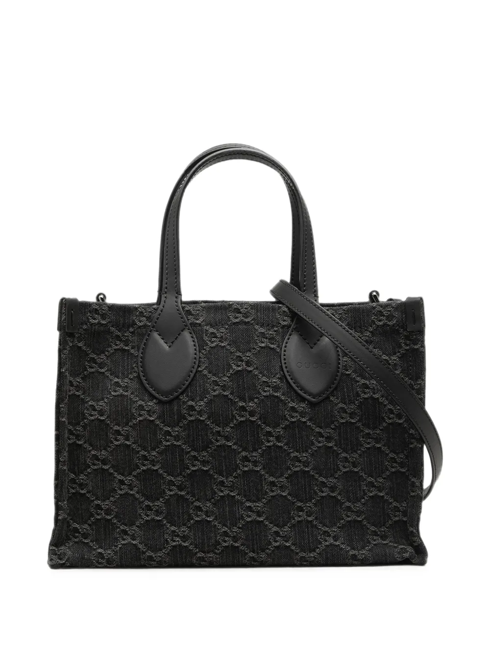 Gucci Pre-Owned 2016-2026 Medium GG Denim Ophidia Tote satchel - Nero