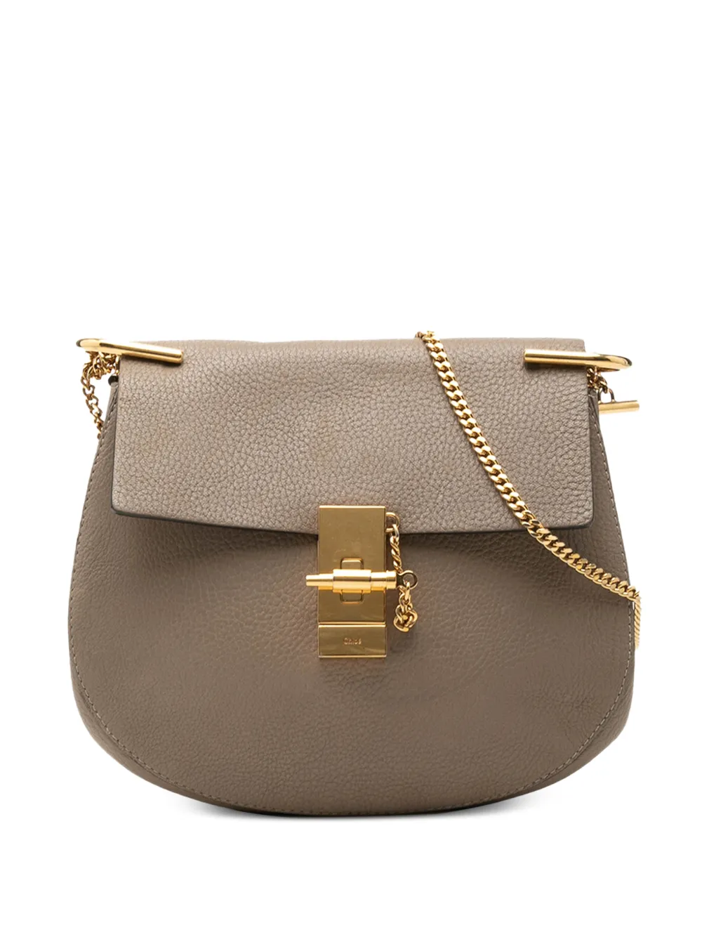 Chloé Pre-Owned 2016 Small Grained Calfskin Drew crossbody bag - Marrone