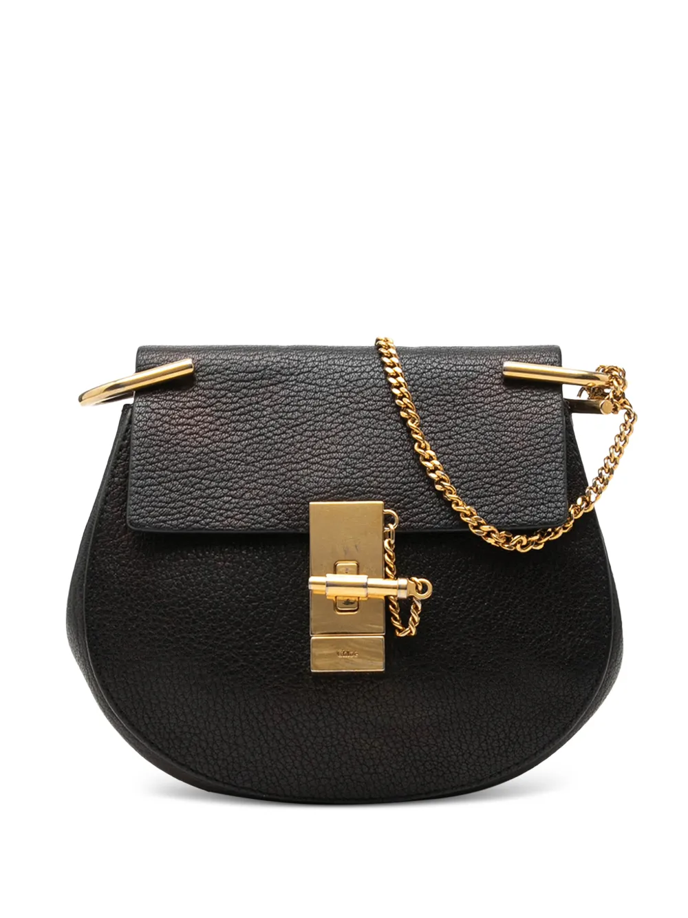 Chloé Pre-Owned Borsa a tracolla Drew mini in pelle 2002-2026 - Nero