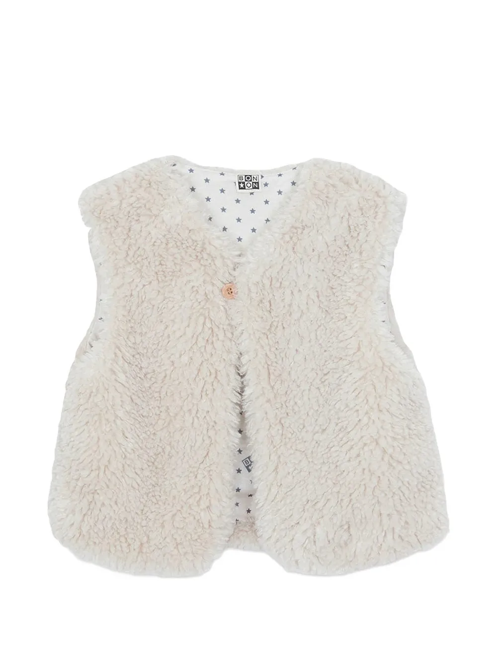 Bonton Beti faux-shearling vest - White