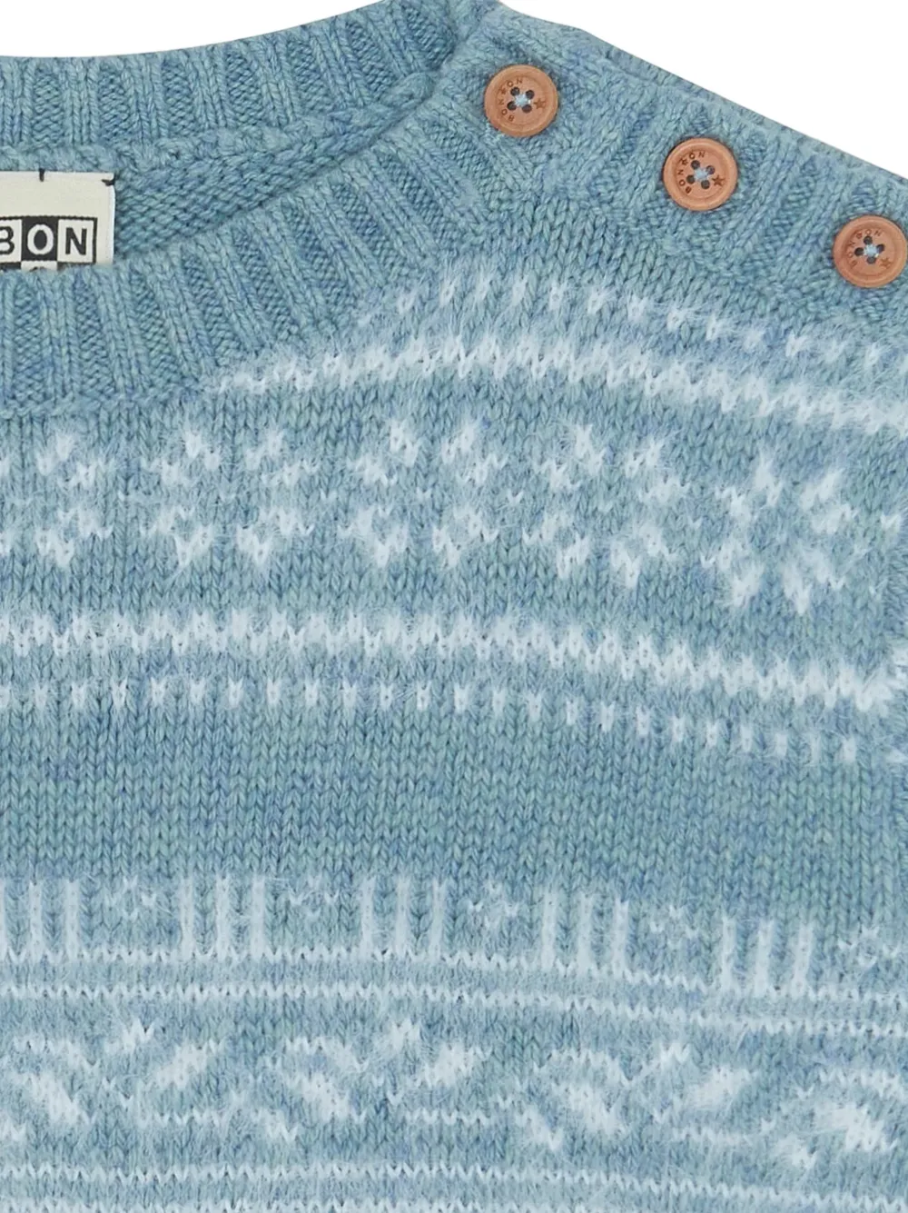 Bonton Loustic Poilu Fair Isle trui Blauw