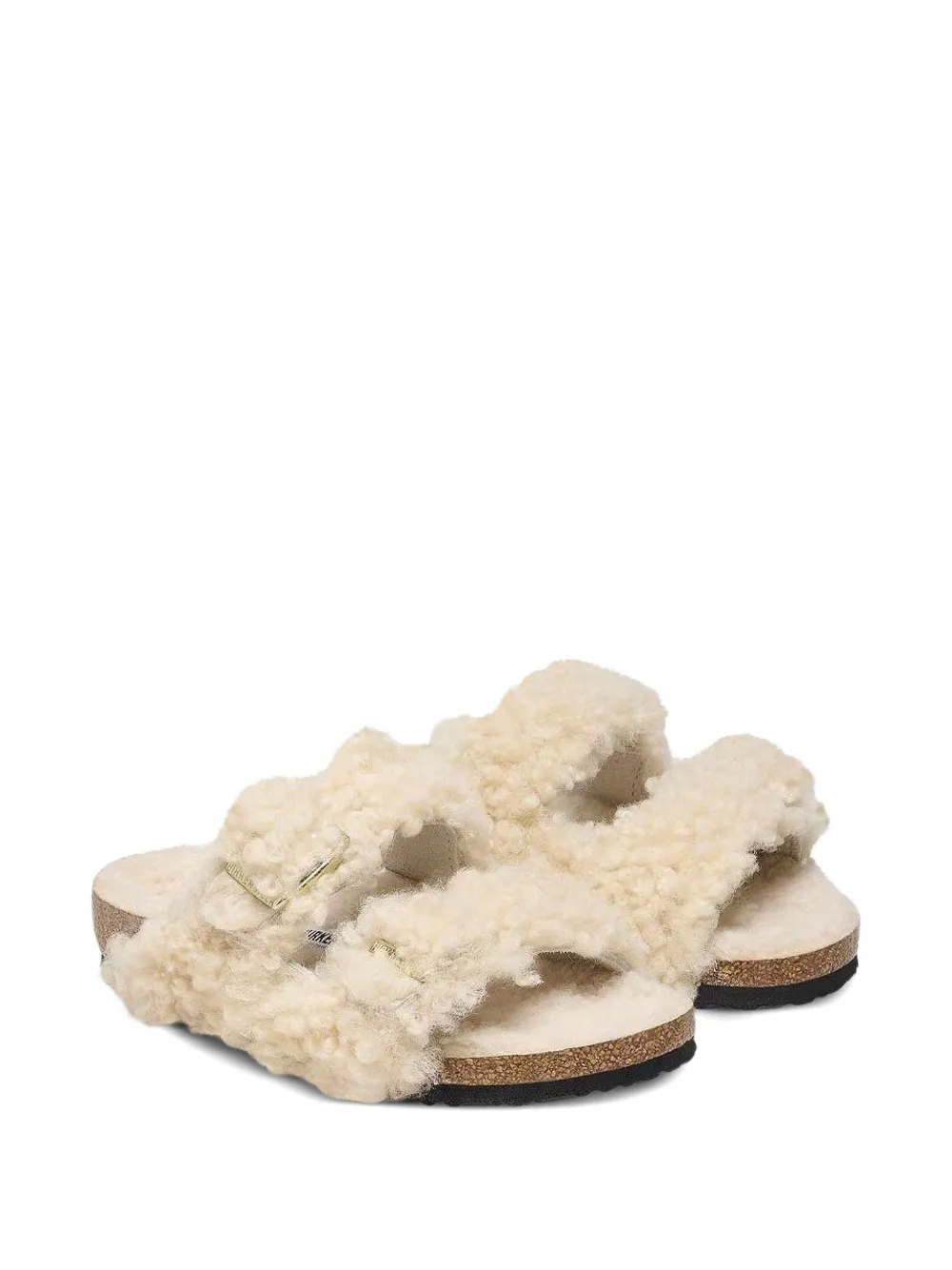 Birkenstock Kids Arizona lammy sandalen Beige