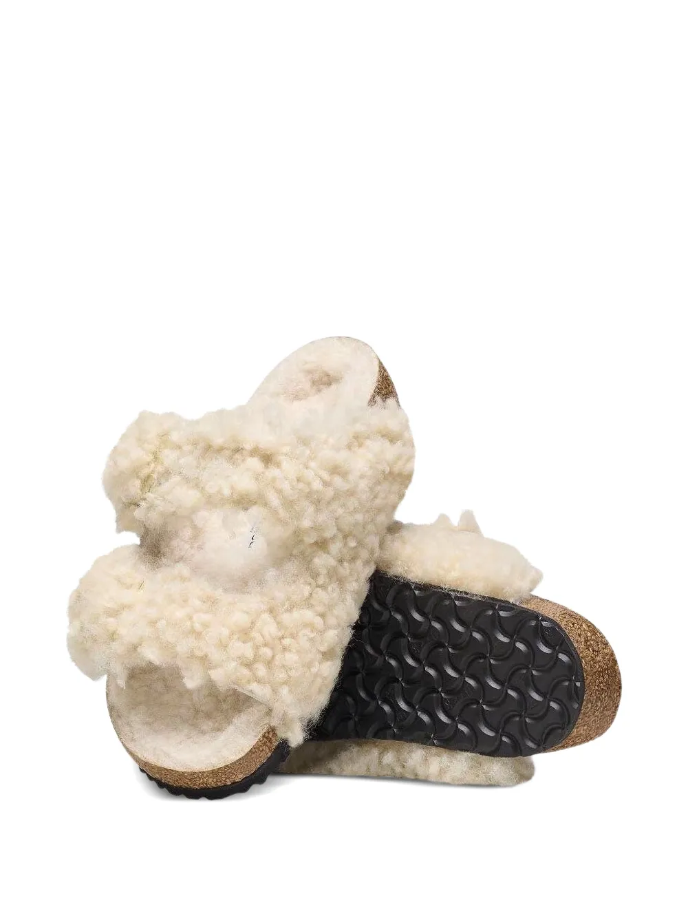 Birkenstock Kids Arizona lammy sandalen Beige