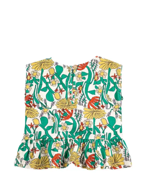 Bobo Choses Color Herbalist floral-print ruffled blouse