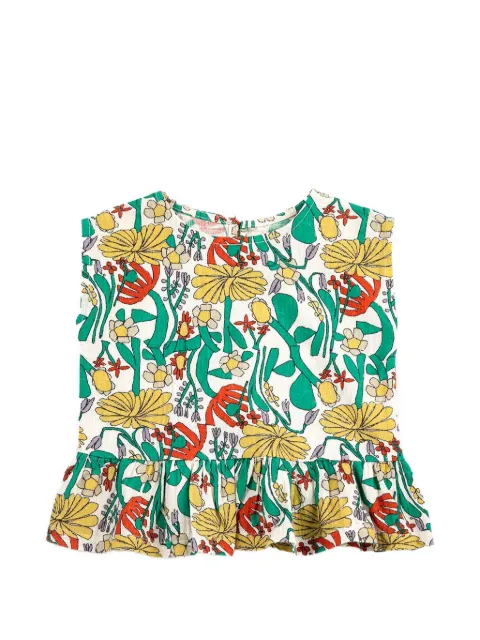 Bobo Choses Color Herbalist floral-print ruffled blouse