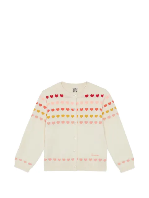 Bonton Laligne heart-intarsia knit cardigan