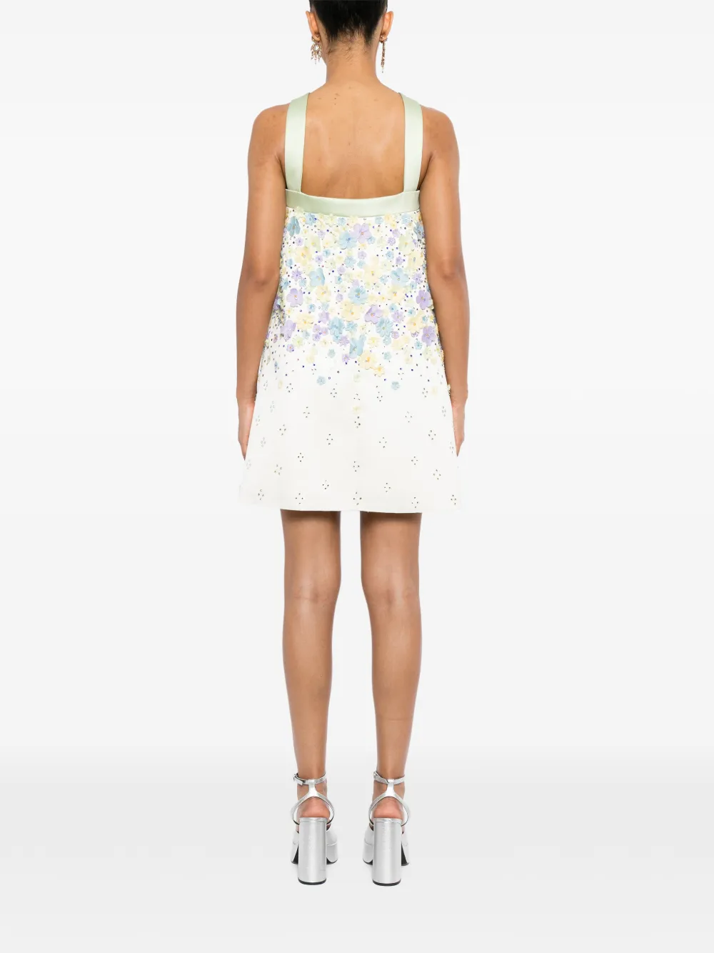 Viktor&Rolf Soir Jurk met A-lijn en verfraaid met bloemen Wit