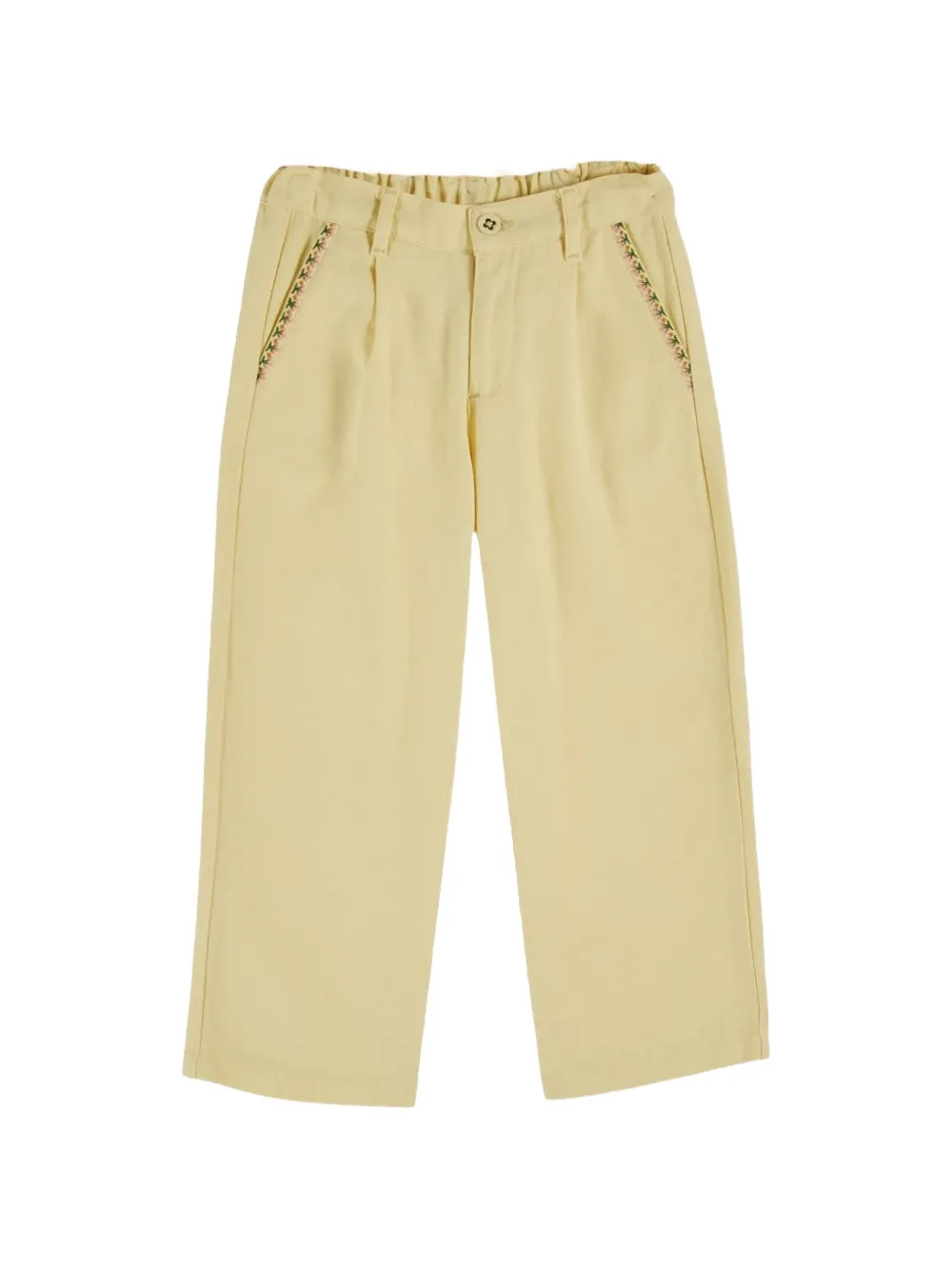 Emile Et Ida Pantaloni con ricamo - Giallo
