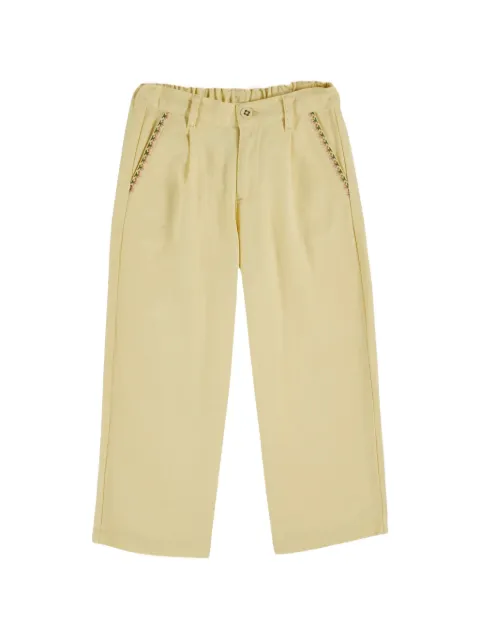 Emile Et Ida embroidered ruffled trousers
