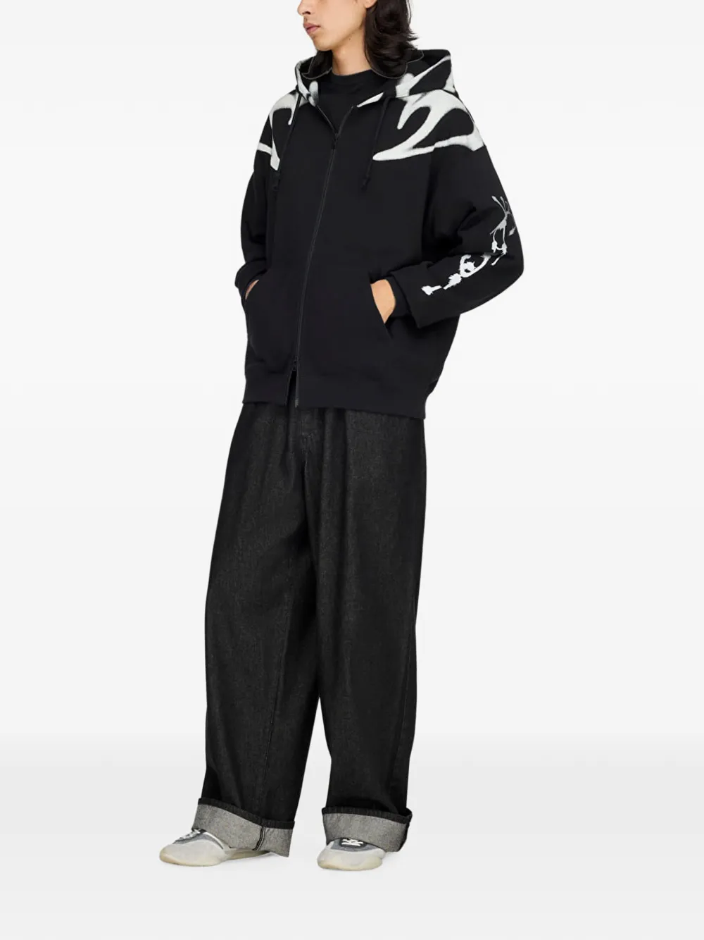 Y-3 Chito hoodie met rits Zwart