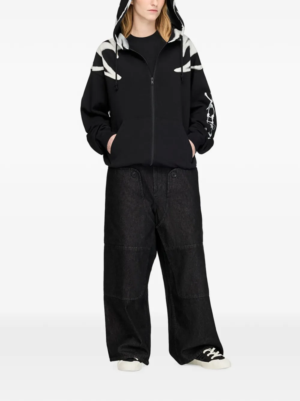 Y-3 Chito hoodie met rits Zwart