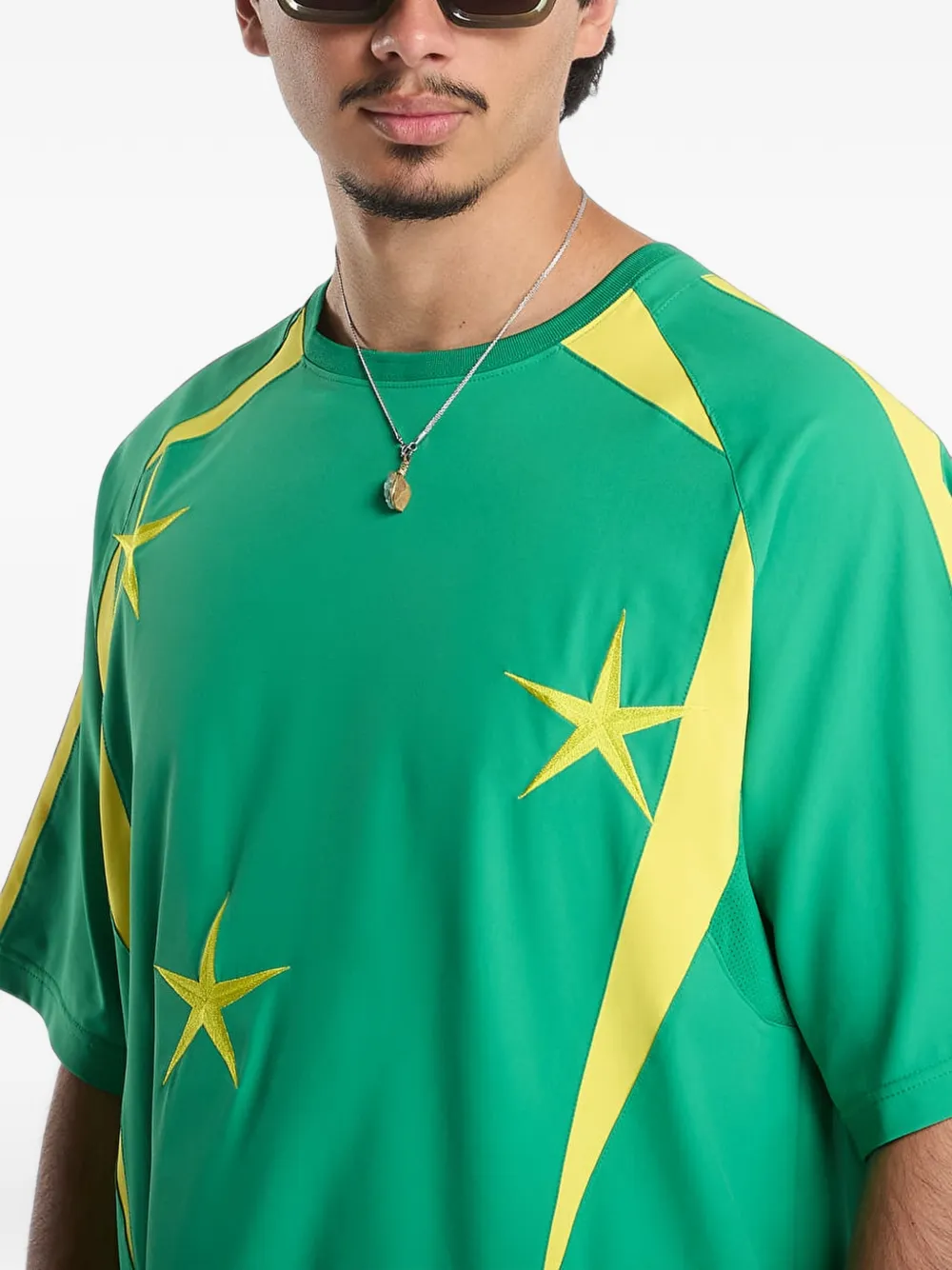 Nike star-print football jersey Groen