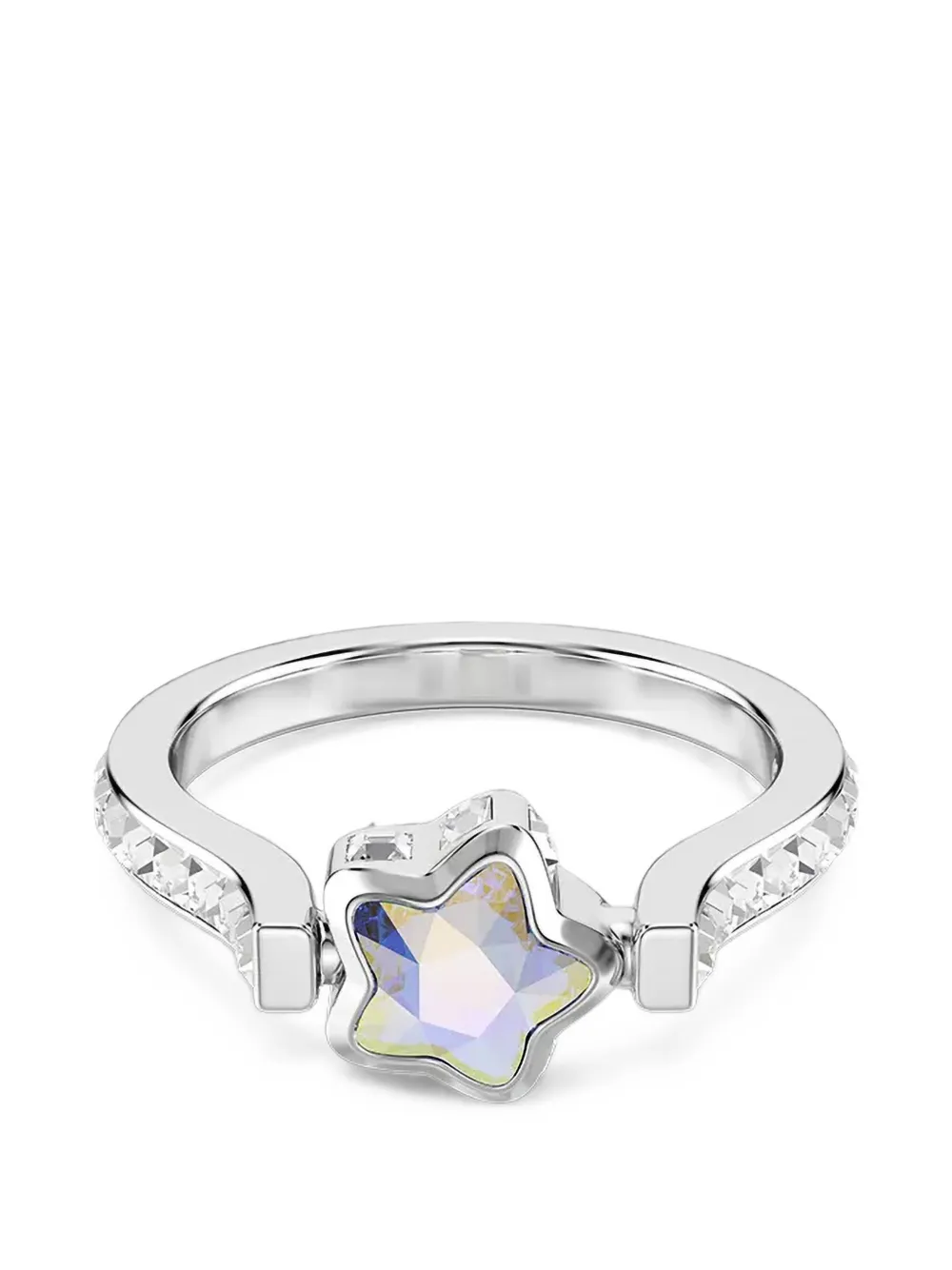 Swarovski Chroma star-motif crystal-embellished ring - Silber