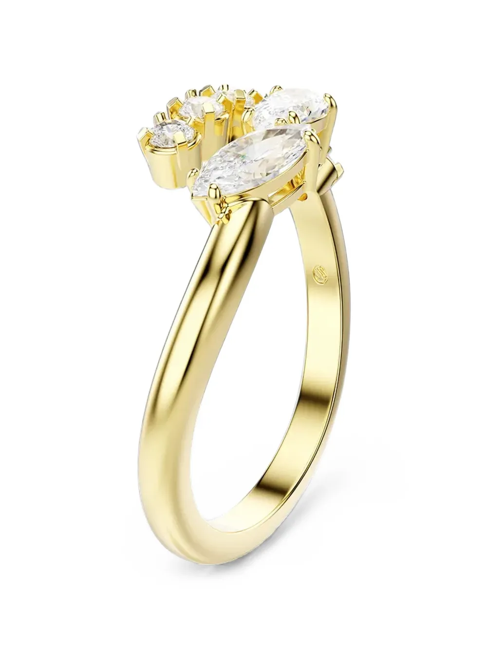 Swarovski crystal-embellished open-band ring - Gold