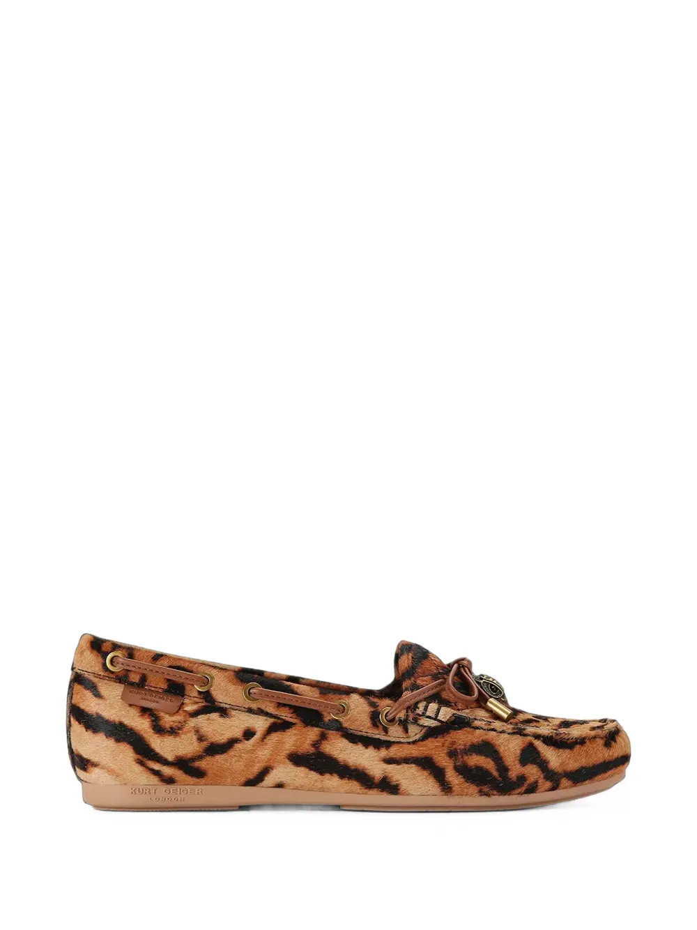 Kurt Geiger London tiger-print quilted loafers - Marrone