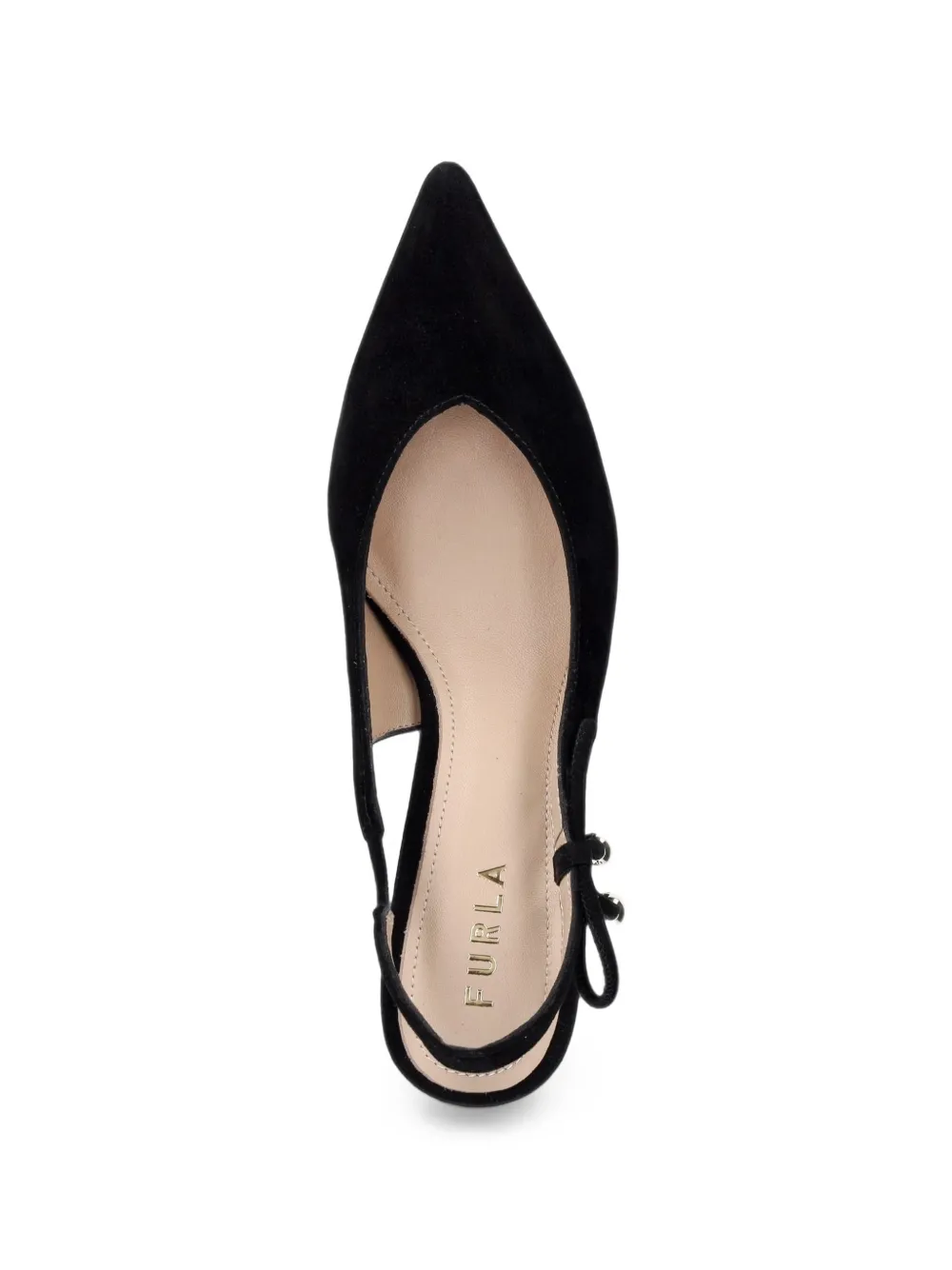 Furla bow-detail slingback pumps Zwart