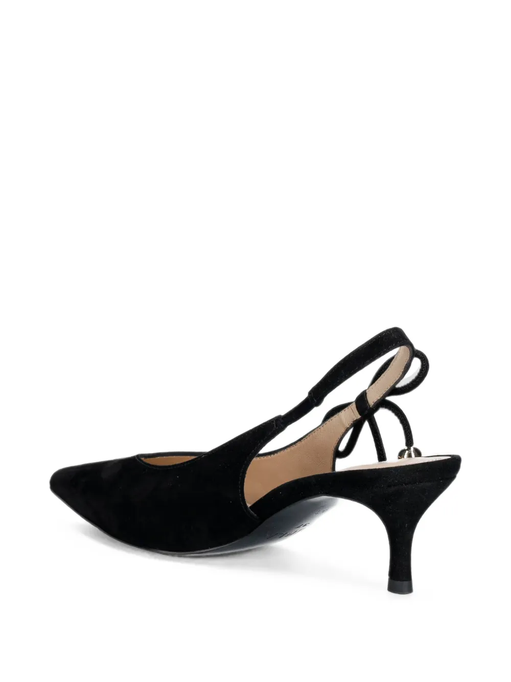 Furla bow-detail slingback pumps Zwart
