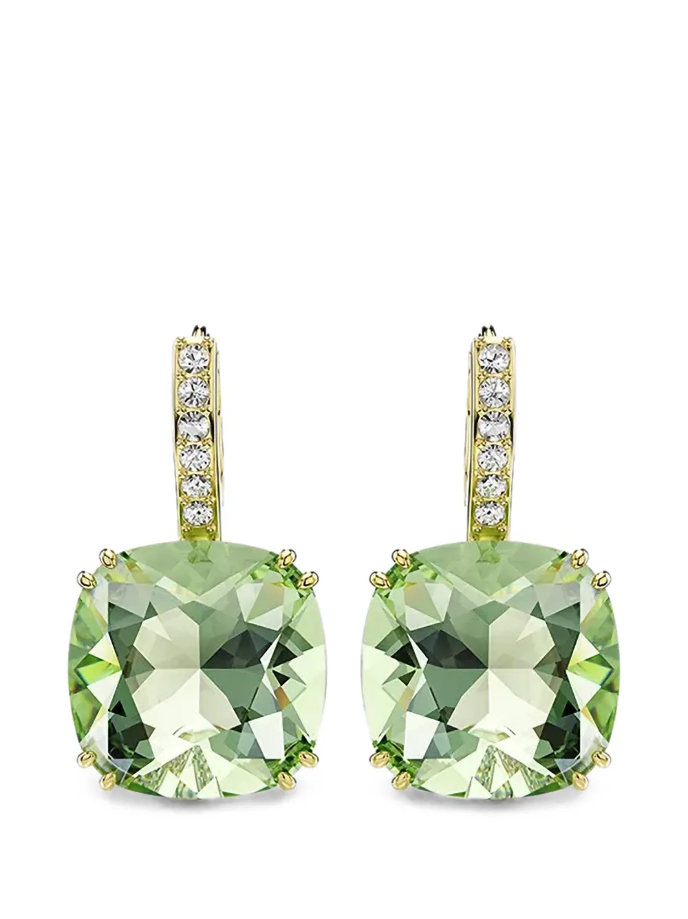 Swarovski Milenia cushion-cut drop earrings - Gold