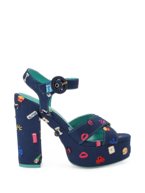Kurt Geiger London embroidered platform sandals