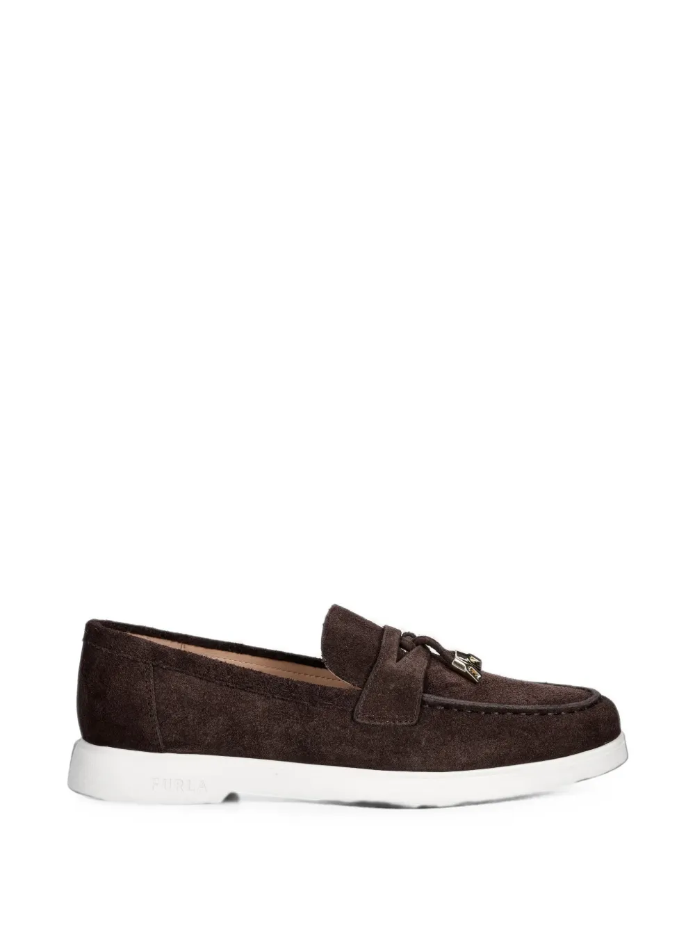 Furla tassel-detail suede loafers - Marrone