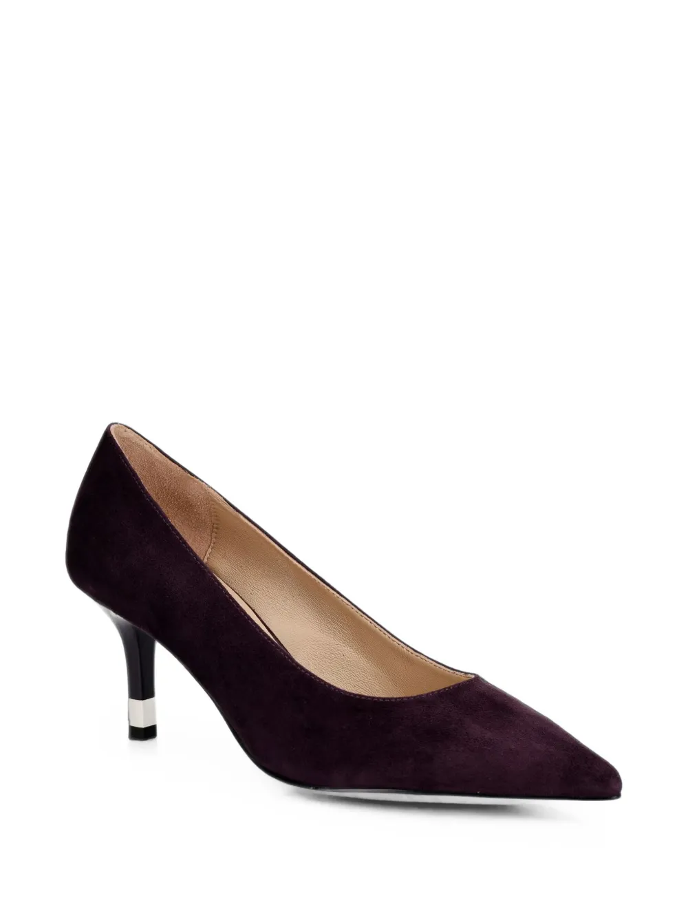 Furla suede pointed-toe pumps Paars