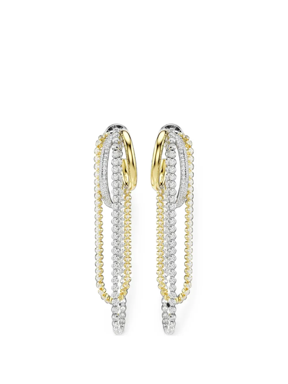 Swarovski Hyperbola draped hoop earrings - Silber