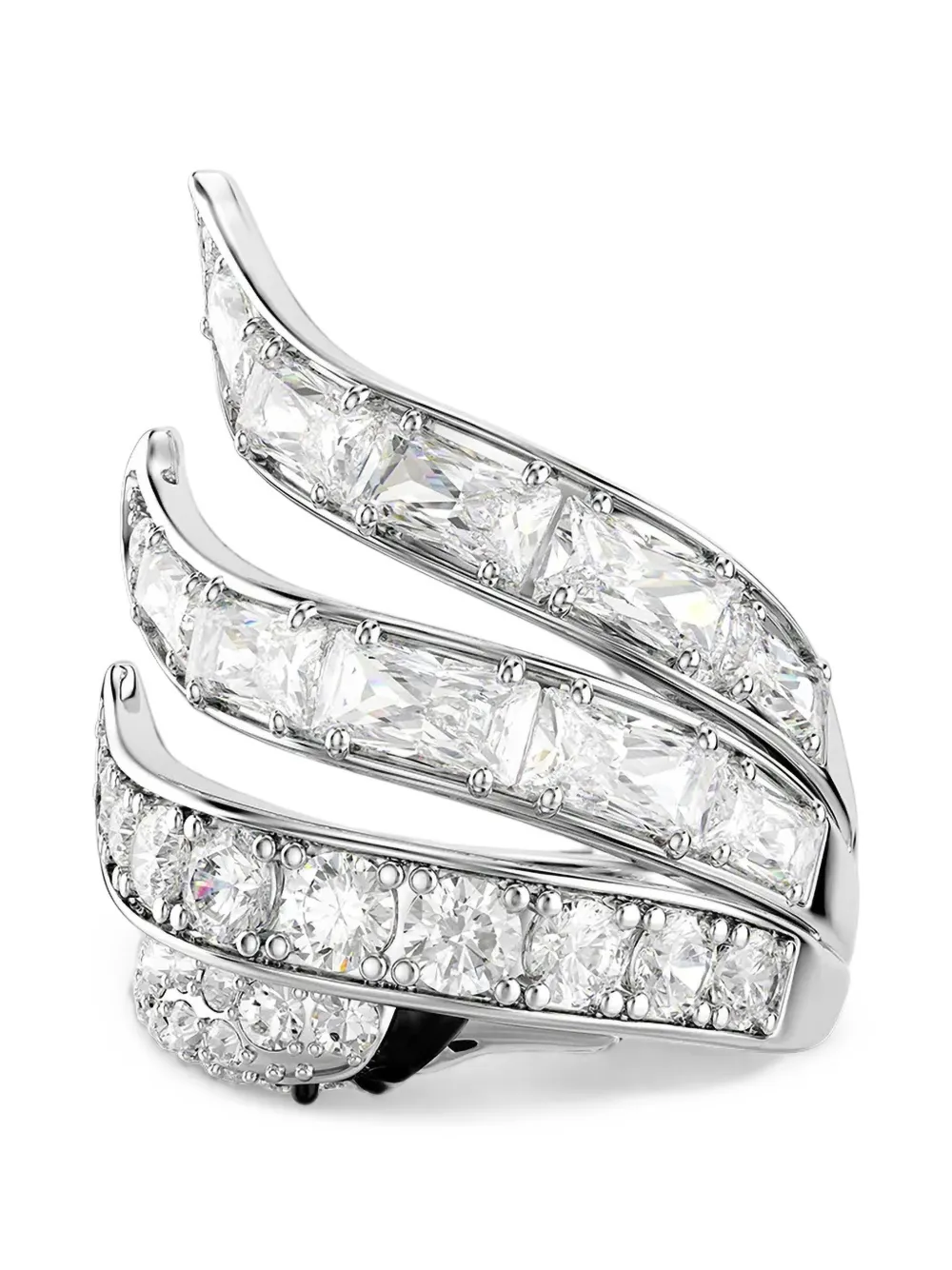 Swarovski Anello The Viena Swan con cristalli - Argento