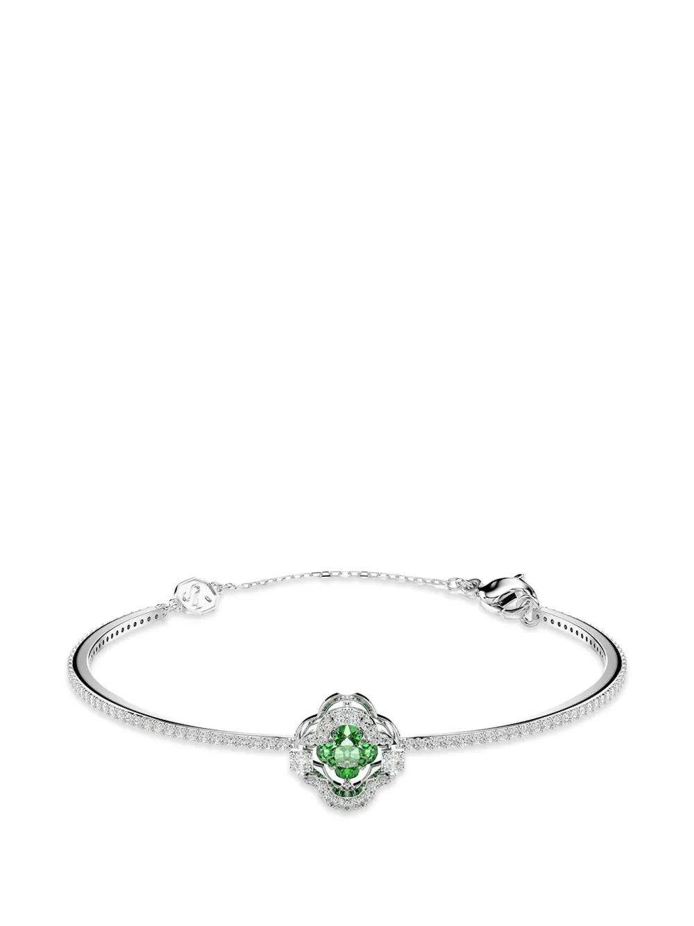 Swarovski Una Angelica crystal-embellished floral-motif bracelets - Silber