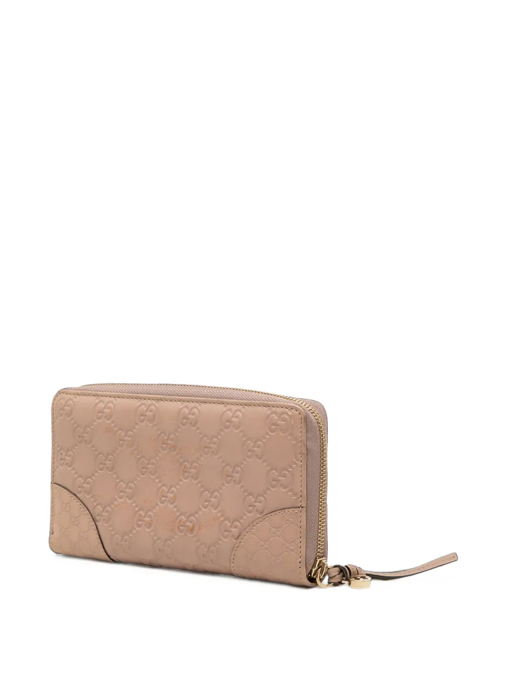 Gucci Pre-Owned 2000-2015 Guccissima Bree Portemonnaie mit Reißverschluss - Rosa