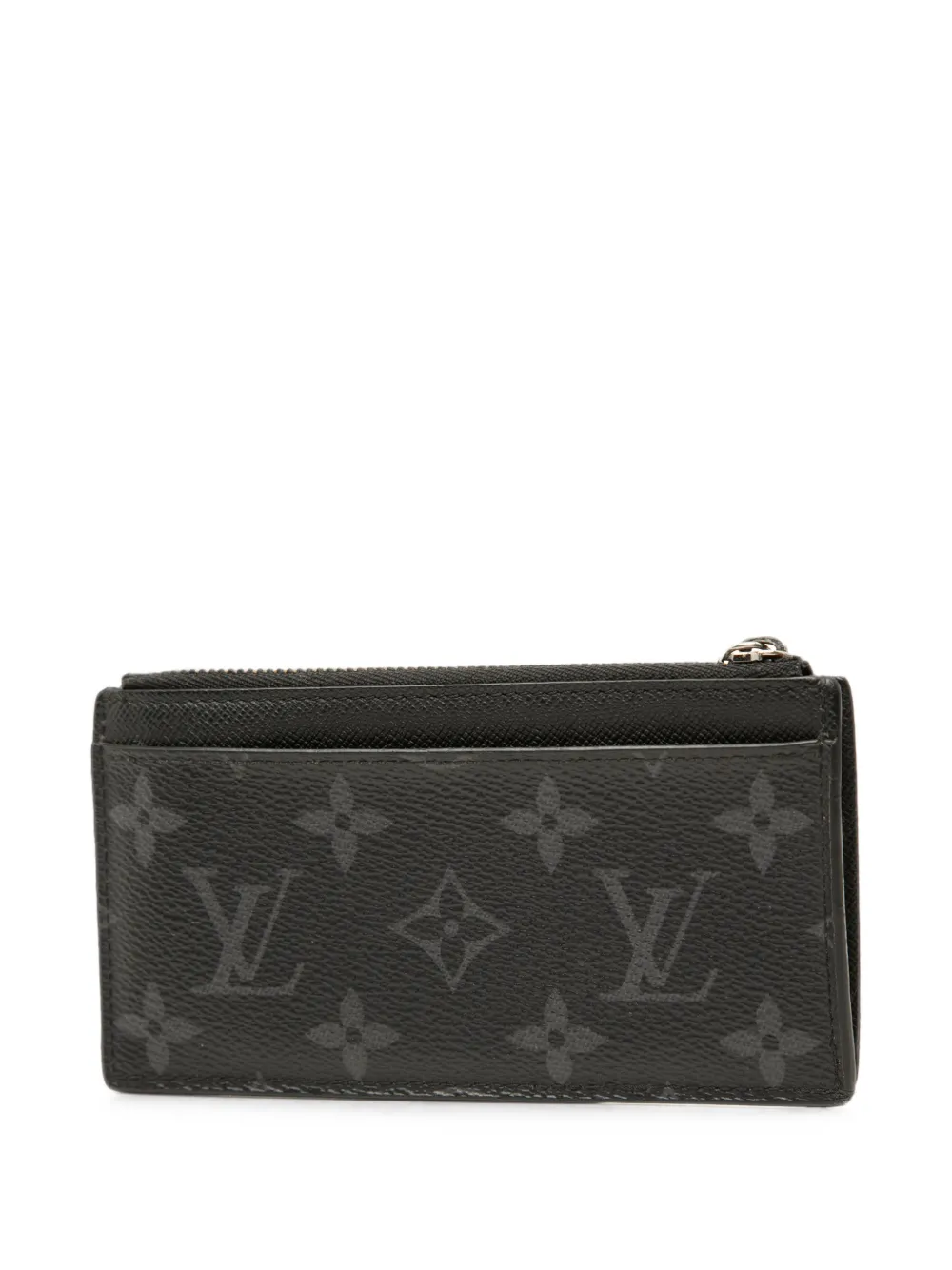 Louis Vuitton Pre-Owned Portacarte Monogram Eclipse Reverse Taïgarama Coin 2021-2026 - Nero