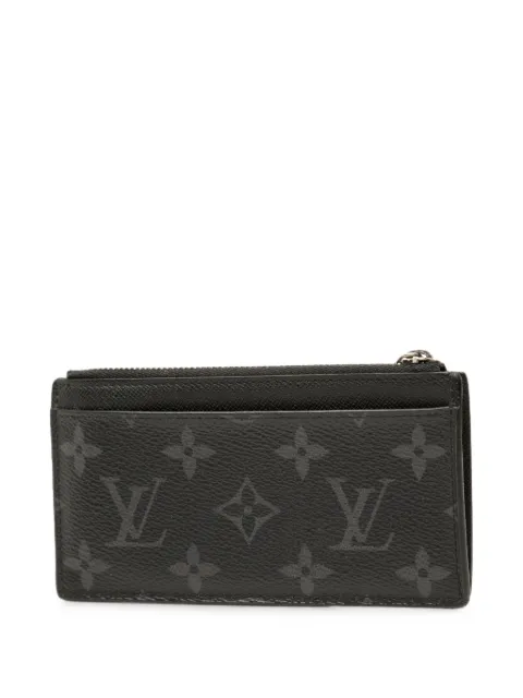 Louis Vuitton Pre-Owned 2021-2026 Monogram Eclipse Reverse Taigarama Coin card holder
