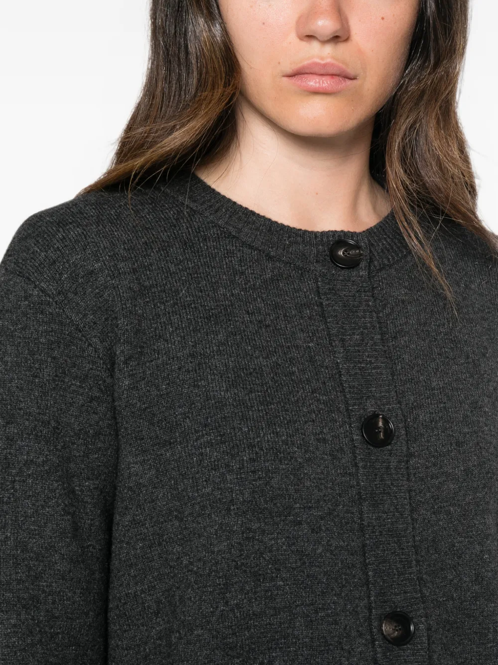Liviana Conti Vest met opgestikte zak met knopen Grijs