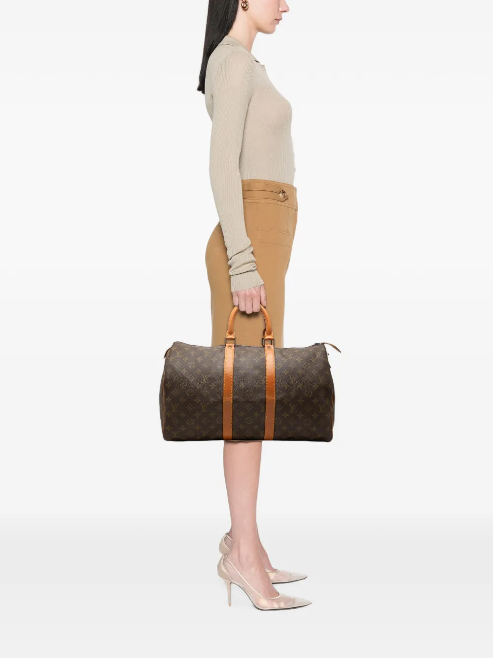 Louis Vuitton Pre-Owned 20th Century Monogram Keepall 45 travel bag - Braun