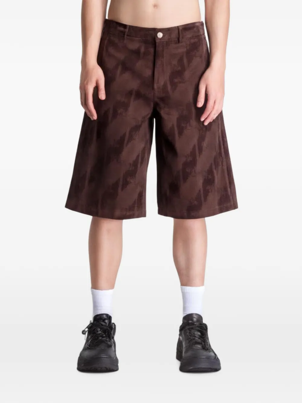 adidas Shorts met monogramprint Bruin