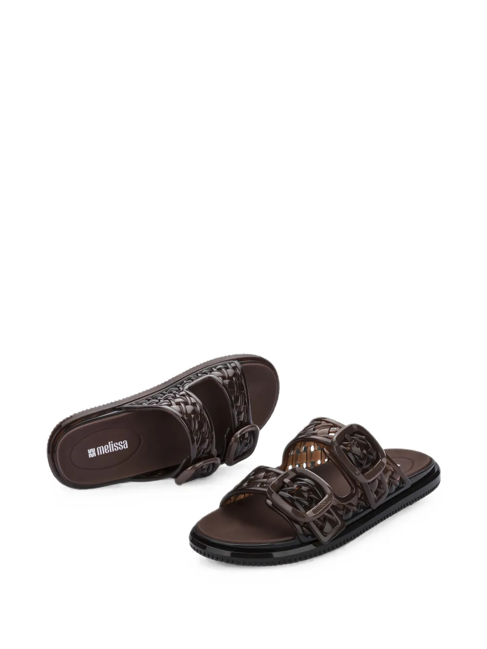 Melissa Possession buckle-fastening slides Bruin