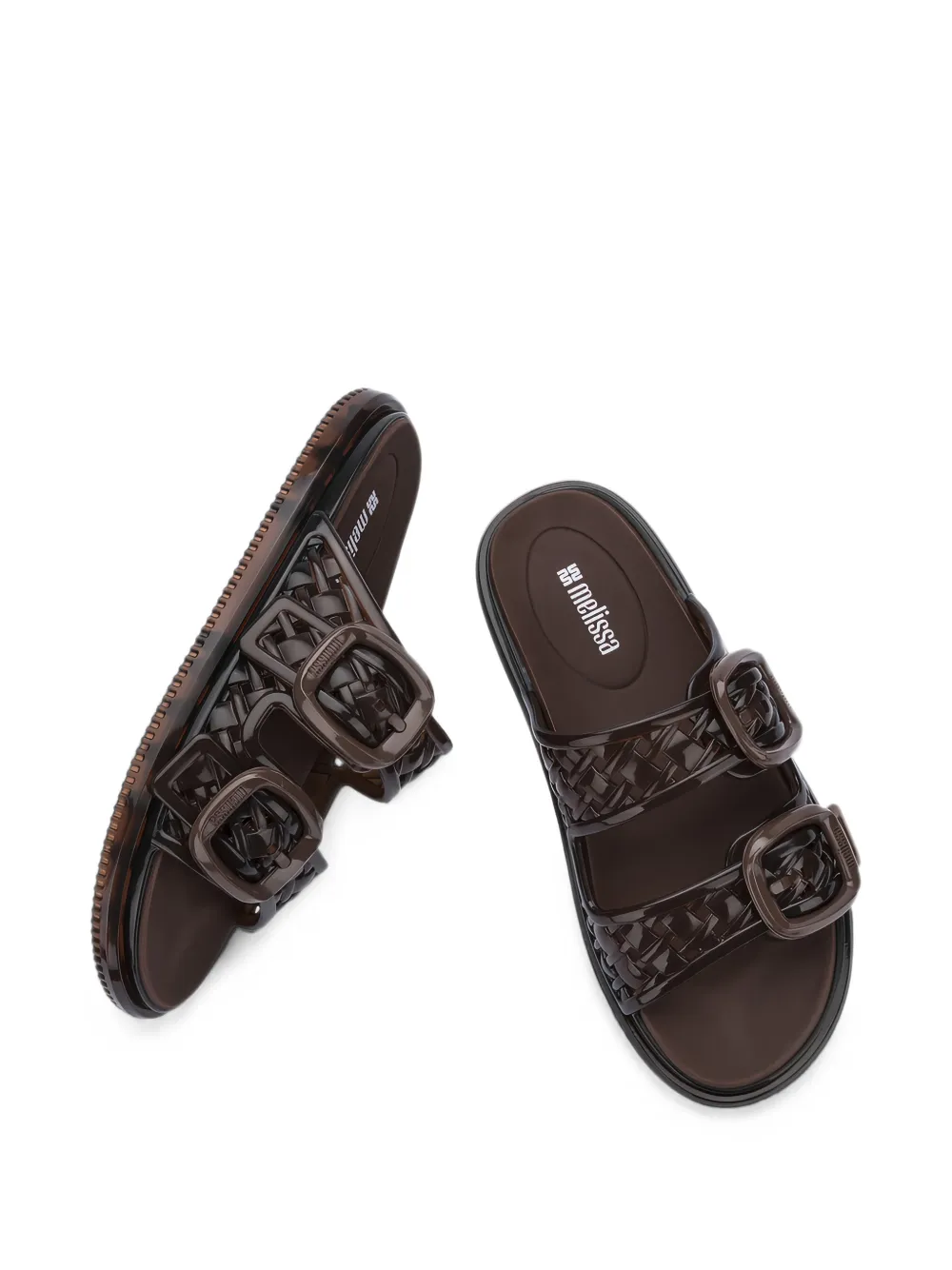 Melissa Possession buckle-fastening slides Bruin